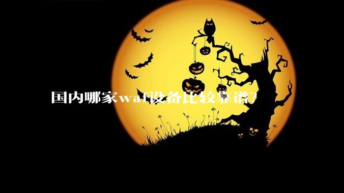 国内哪家waf设备比较靠谱？